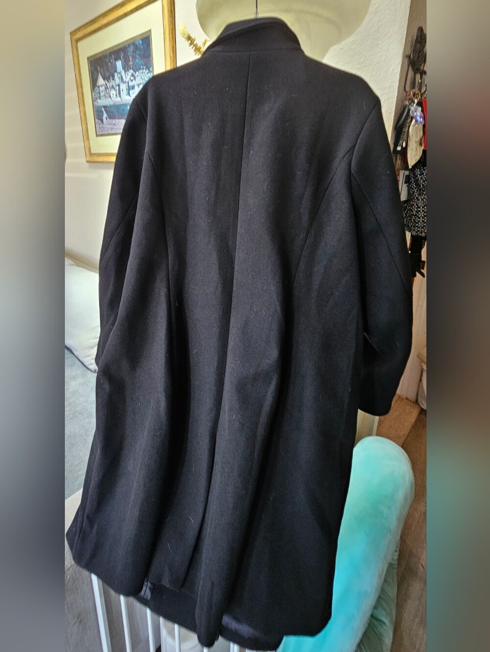 Agnes Orinda Black Women's Pea Coat - Picture 2 of 3